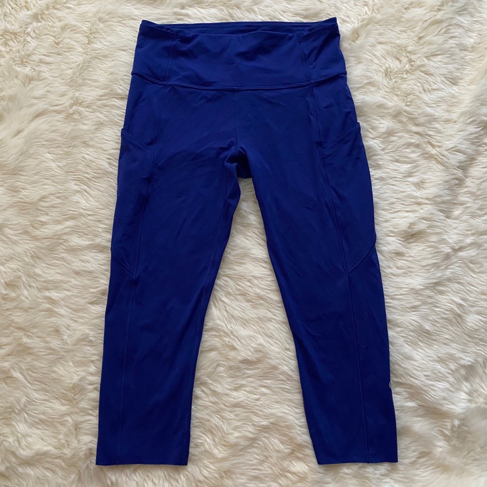 Lululemon Blue Fast & Free Crop 19” (8)